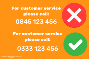 03 numbers are used for customer service