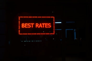 Sign for "Best Rates"
