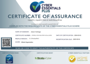 SwitchboardFREE is now cyber essentials plus certified