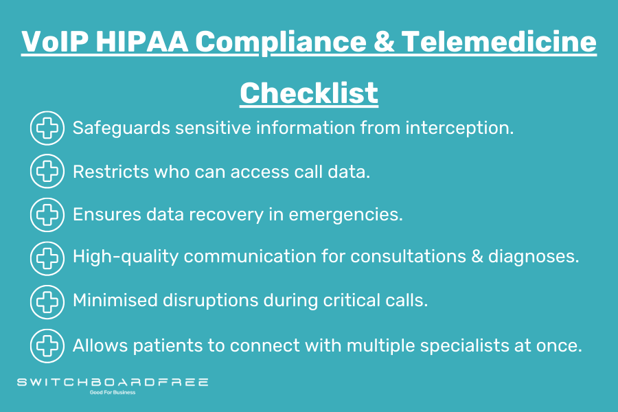 VoIP HIPAA Compliance & Telemedicine Checklist